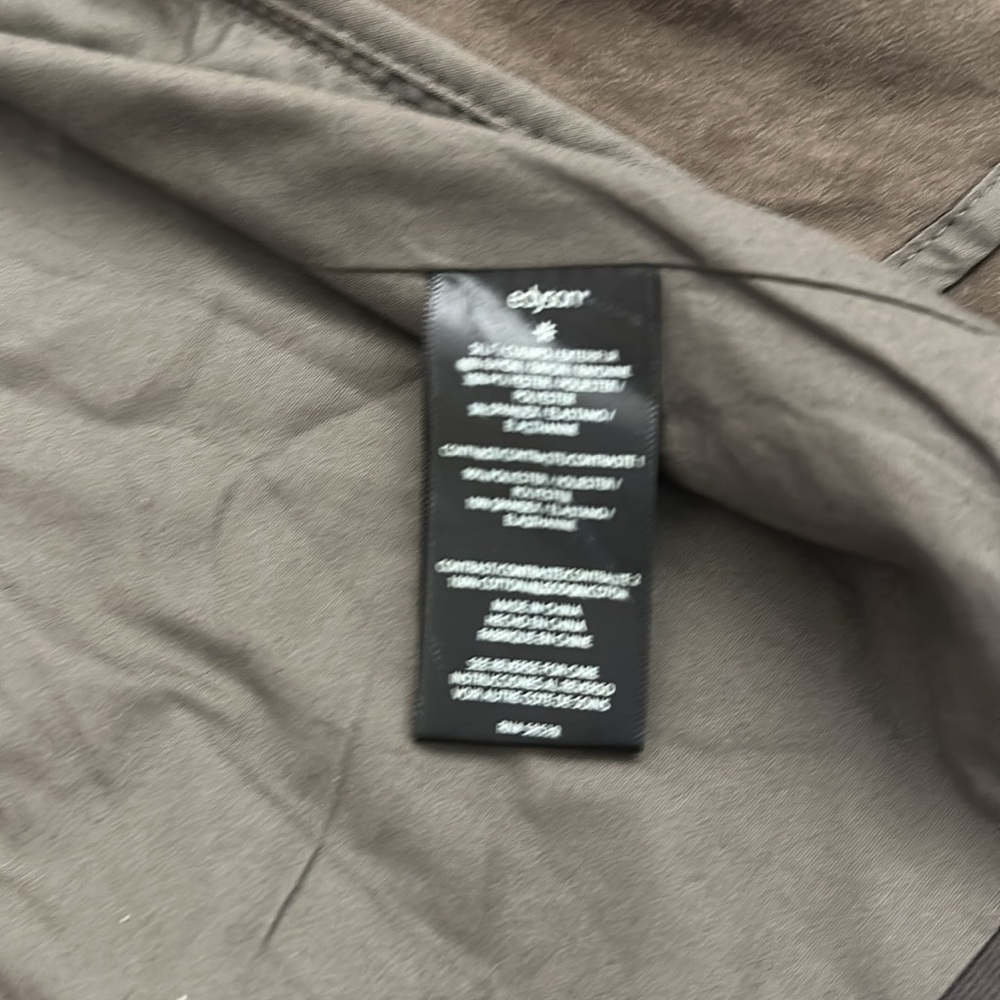 New With Tags Edyson Maisha Ponte Faux Leather Dark Olive Jacket - Size Large - Picture 6 of 7